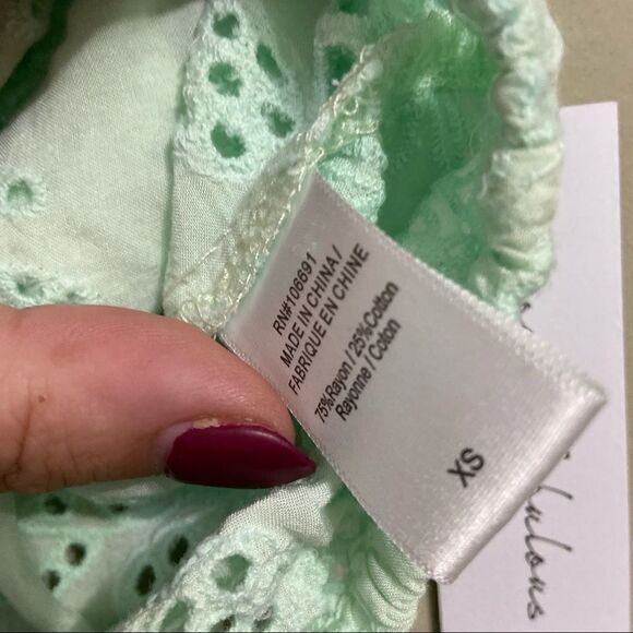 Young Fabulous & Broke Caicos Strapless Top Eyelet White Size XS - Picture 7 of 8